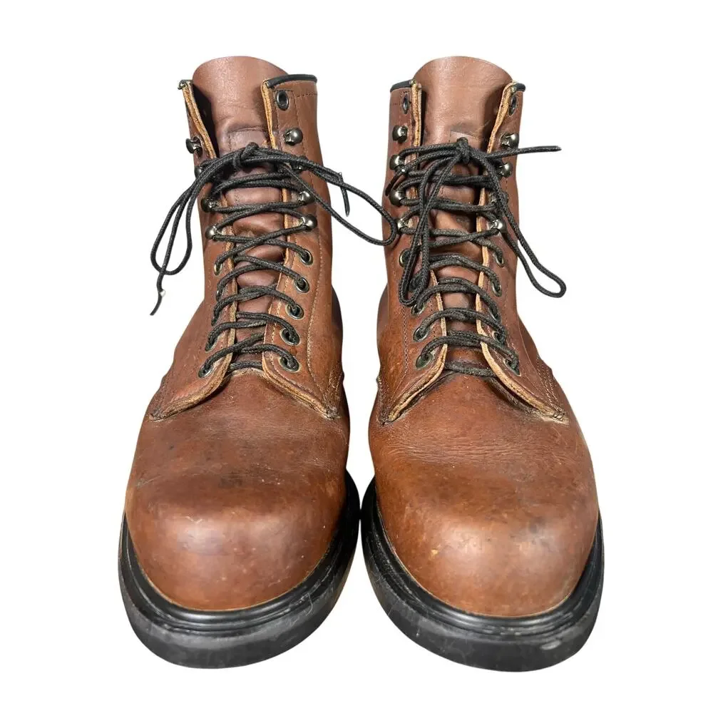 Red Wing Men’s 953 Supersole Brown Leather Work Boot Size 9.5 EEE